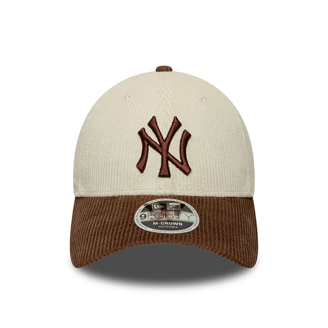 New Era 9FORTY NY Brown Cord - brown, cream | Saturday Concept