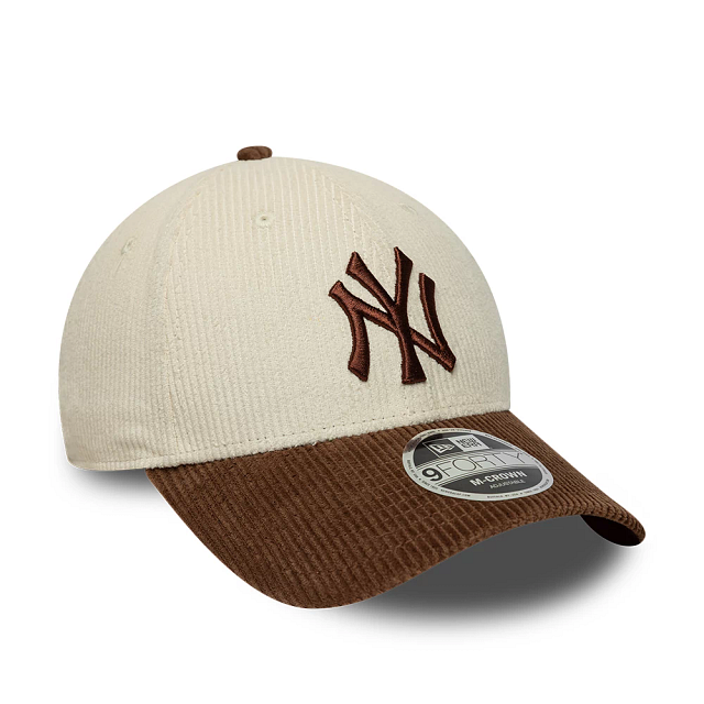 New Era 9FORTY NY Brown Cord - brown, cream | Saturday Concept