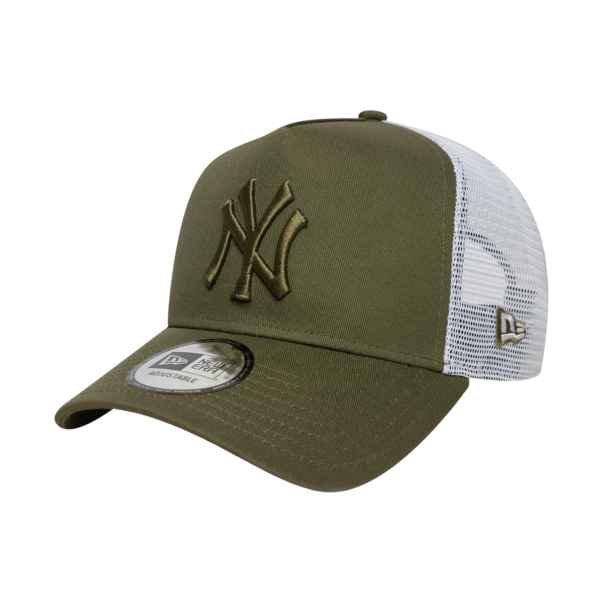 New Era NY Olive White Trucker - olive | Saturday Concept