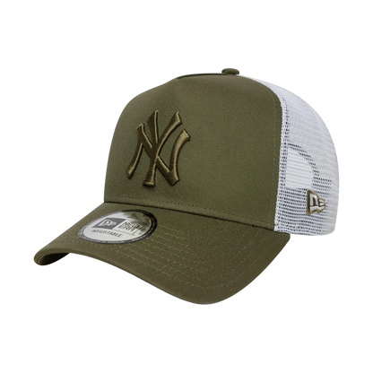 New Era NY Olive White Trucker - olive | Saturday Concept