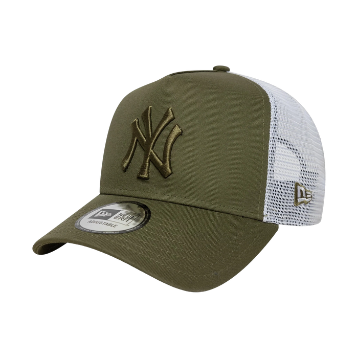New Era NY Olive White Trucker - olive | Saturday Concept