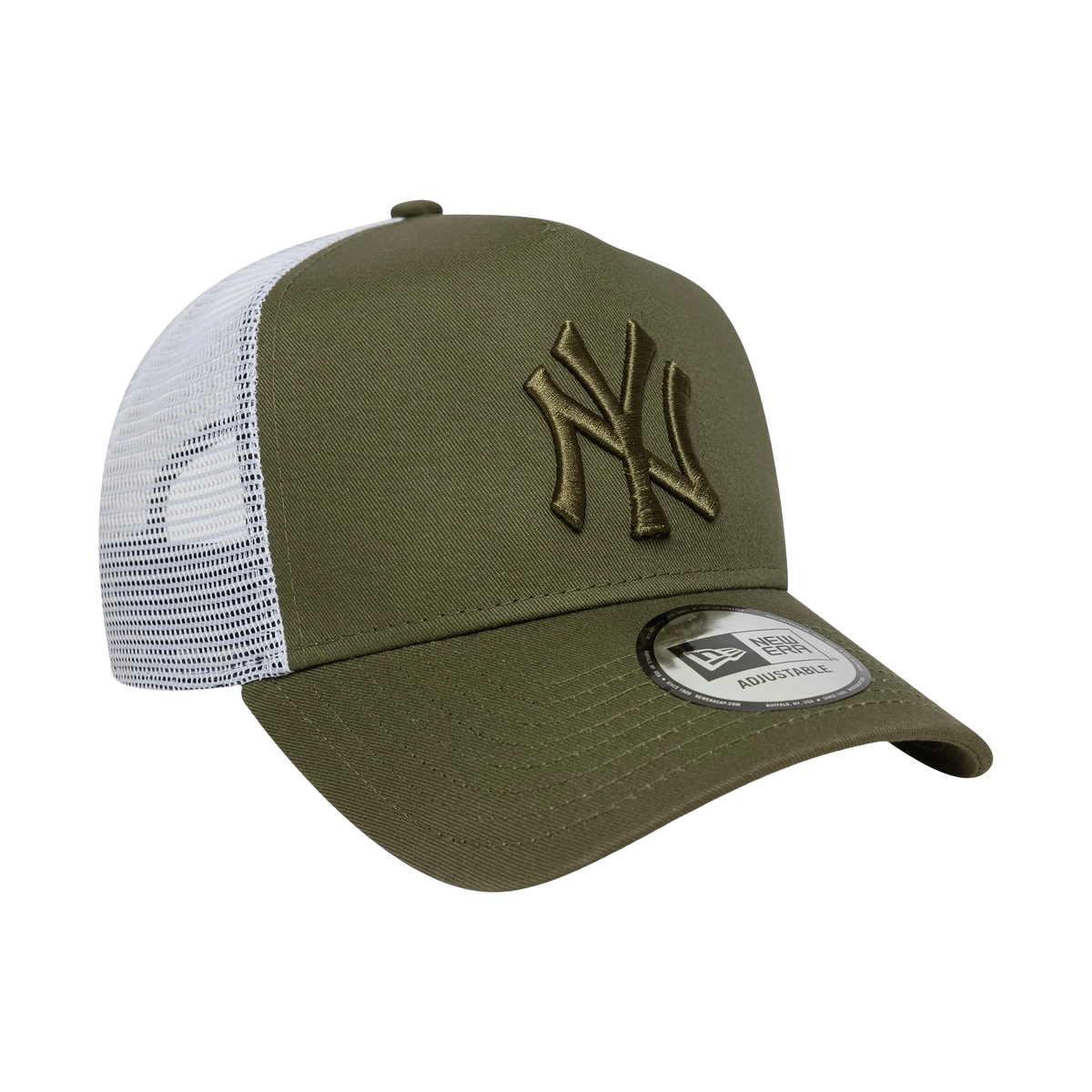 New Era NY Olive White Trucker - olive | Saturday Concept
