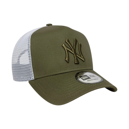 New Era NY Olive White Trucker - olive | Saturday Concept