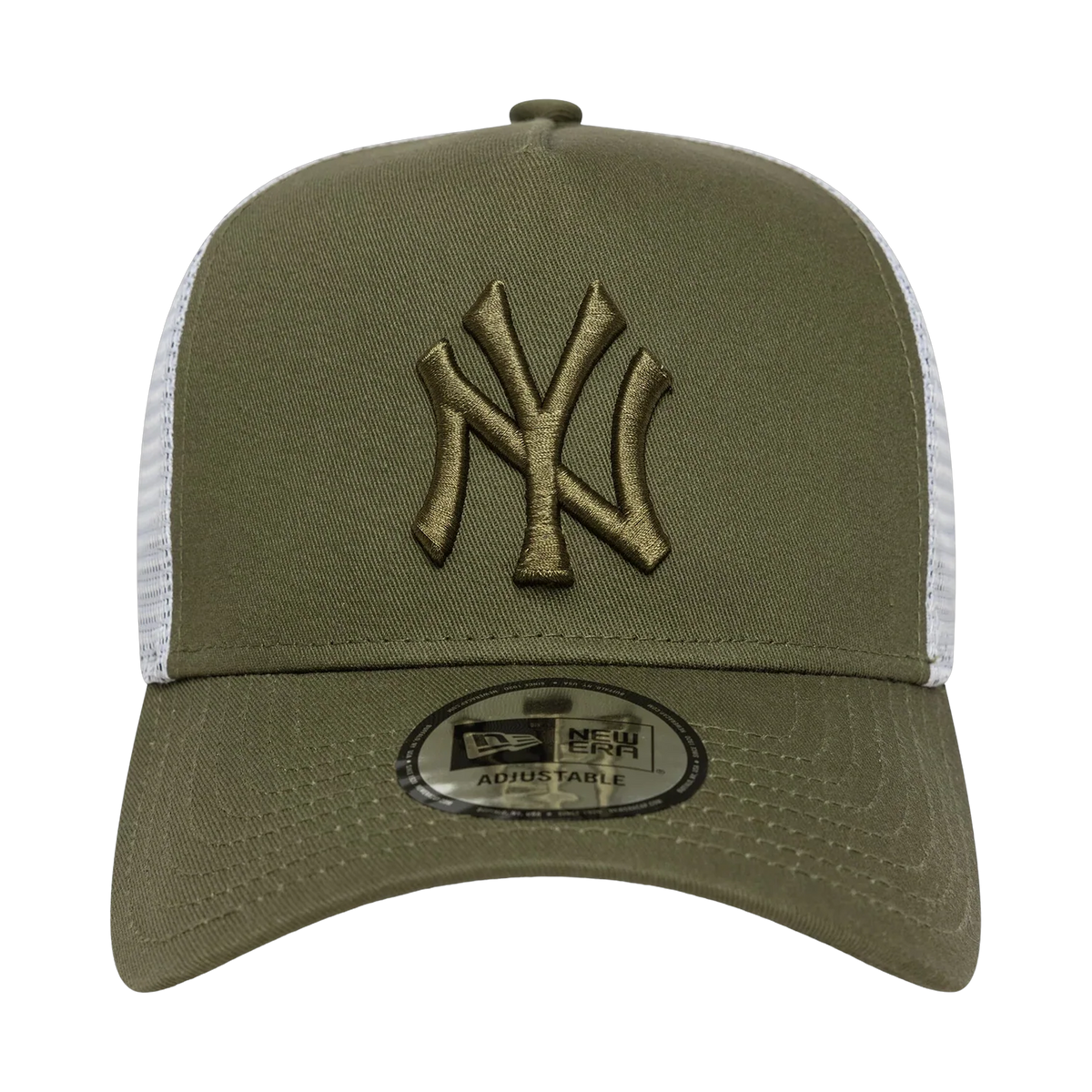New Era NY Olive White Trucker - olive | Saturday Concept