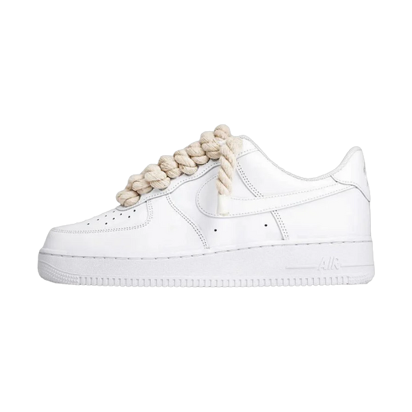 Nike Air Force 1 Rope Laces - white, cream | Saturday Concept