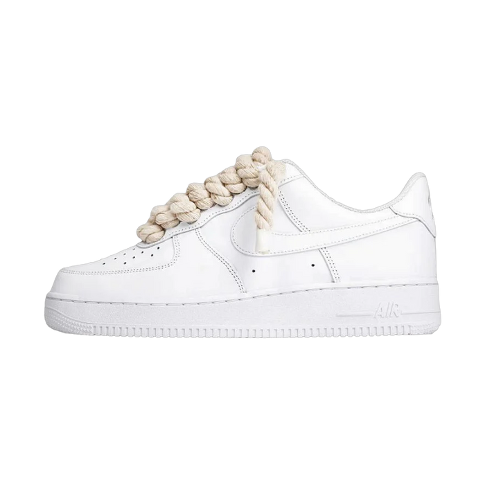Nike Air Force 1 Rope Laces - white, cream | Saturday Concept