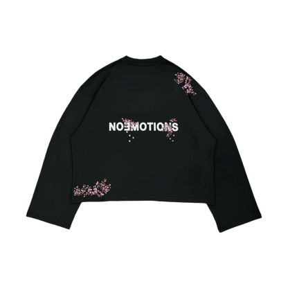 NoEmotions Blossom Long Sleeve Black - black, pink | Saturday Concept