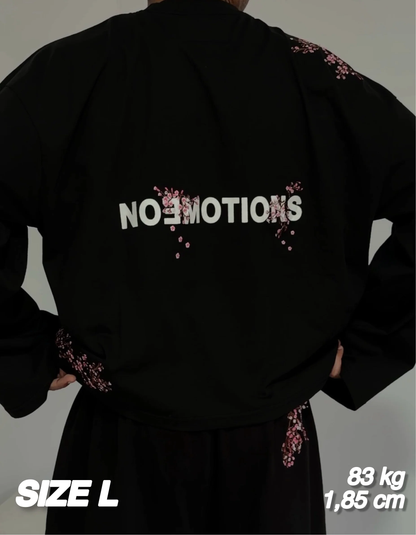 NoEmotions Blossom Long Sleeve Black - black, pink | Saturday Concept