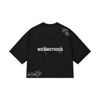 NoEmotions Blossom Tee Black - black, pink | Saturday Concept