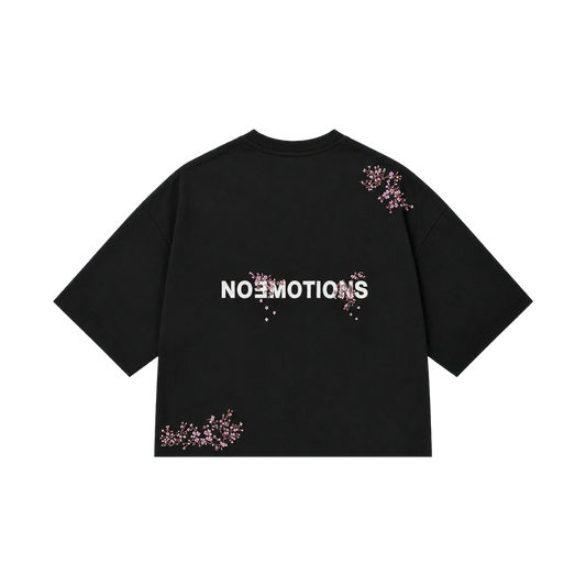 NoEmotions Blossom Tee Black - black, pink | Saturday Concept