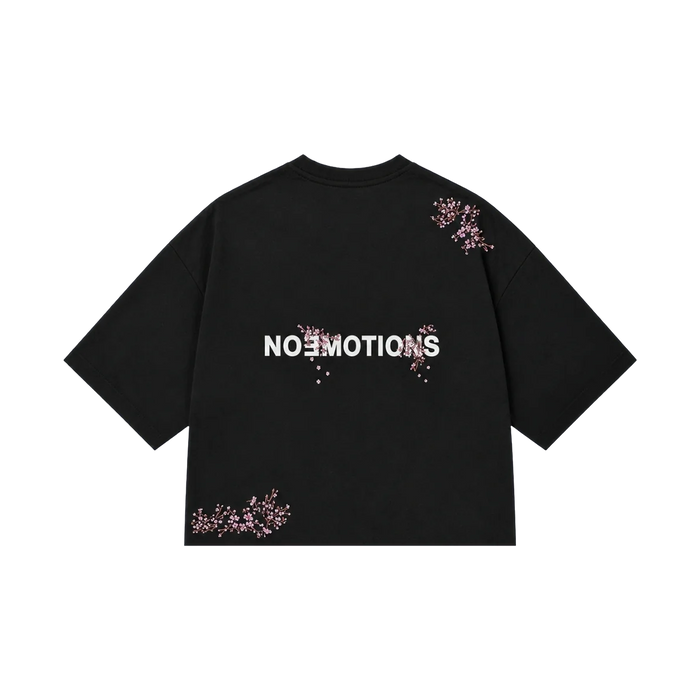 NoEmotions Blossom Tee Black - black, pink | Saturday Concept
