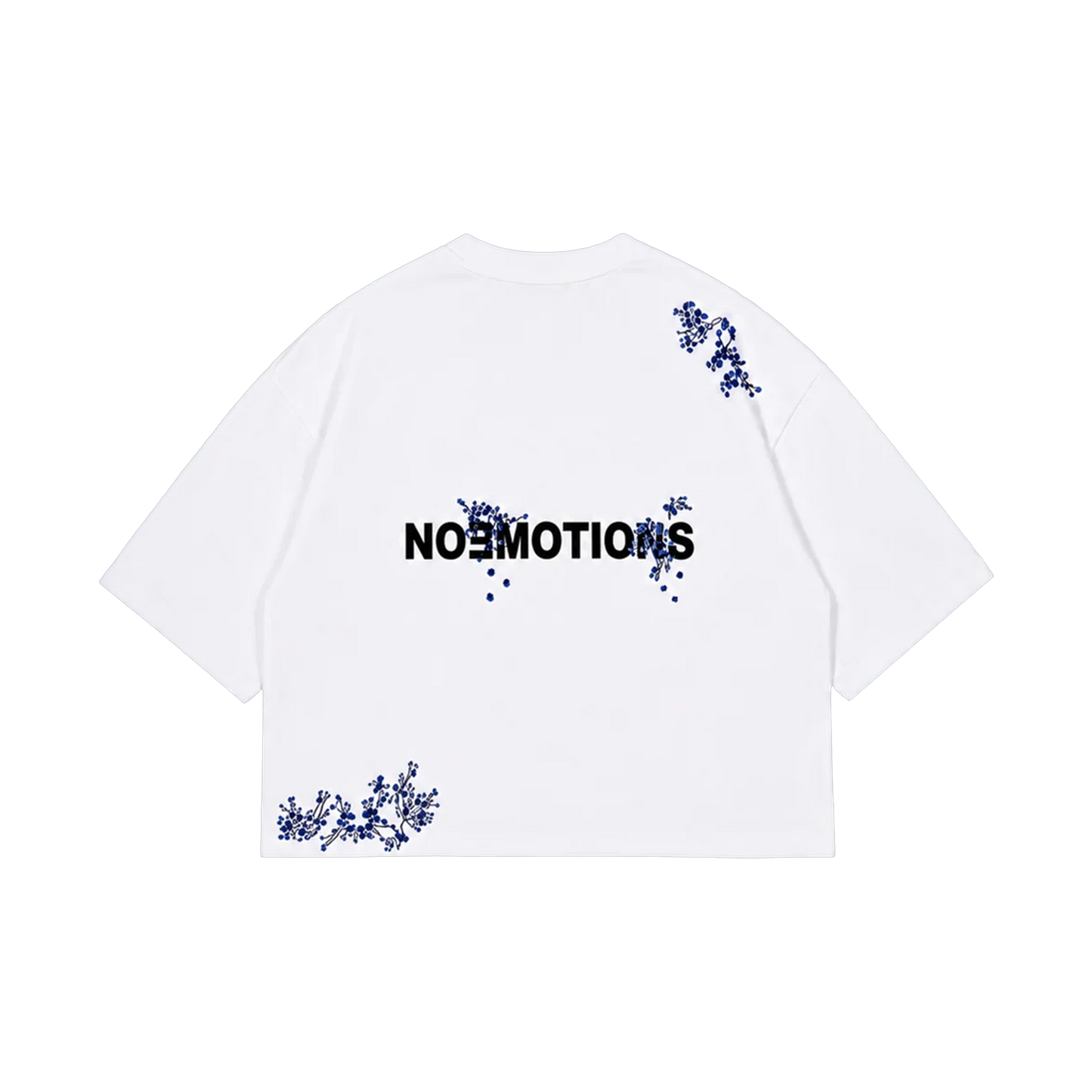 NoEmotions Blossom Tee White - white, blue | Saturday Concept