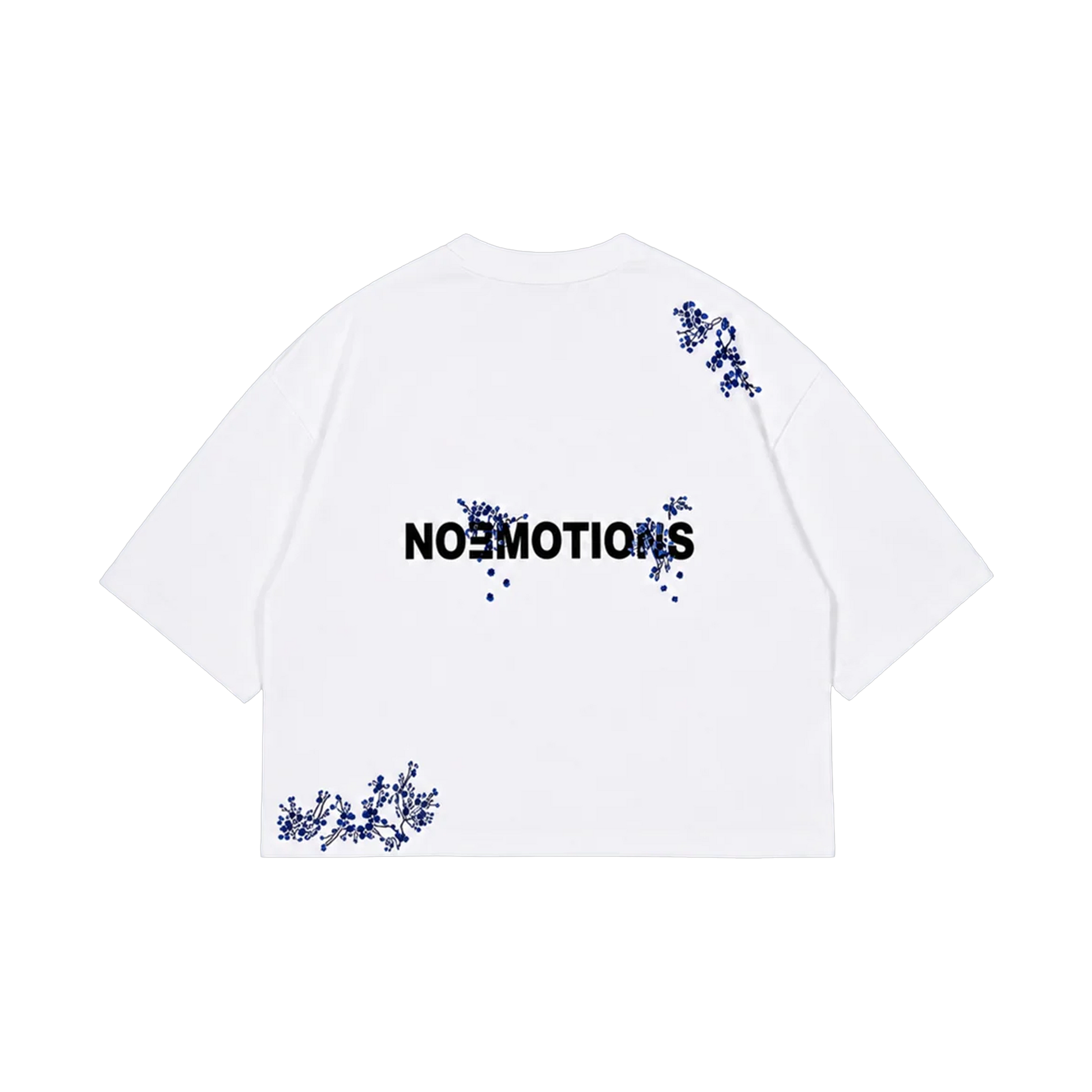 NoEmotions Blossom Tee White - white, blue | Saturday Concept