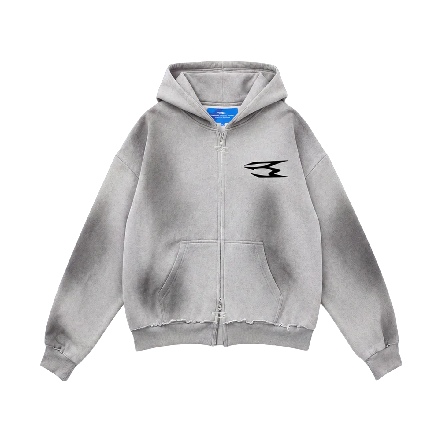 NoEmotions Dirty Zip Hoodie Grey - grey | Saturday Concept
