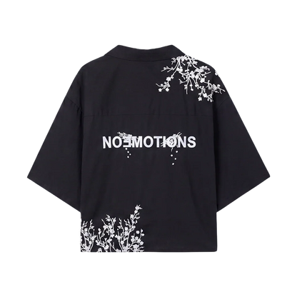 NoEmotions Flower Shirt Black - black, white | Saturday Concept