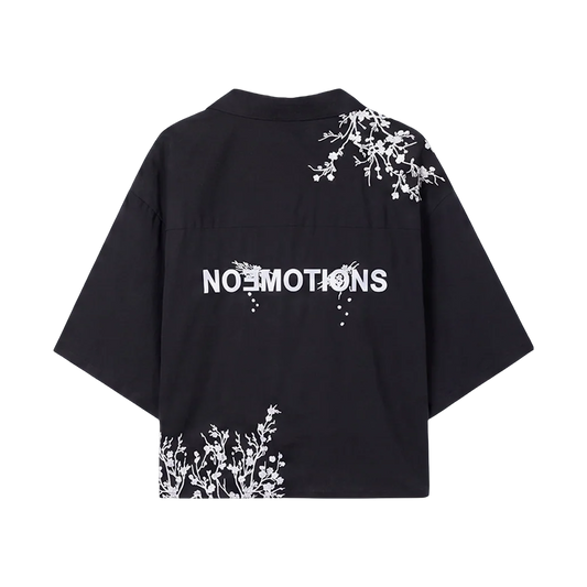 NoEmotions Flower Shirt Black - black, white | Saturday Concept