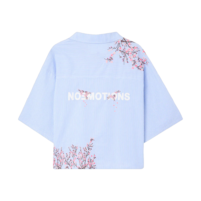 NoEmotions Flower Shirt Blue - blue, white | Saturday Concept