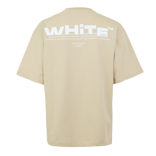 Off White Logo Split Skate Sand Tee
