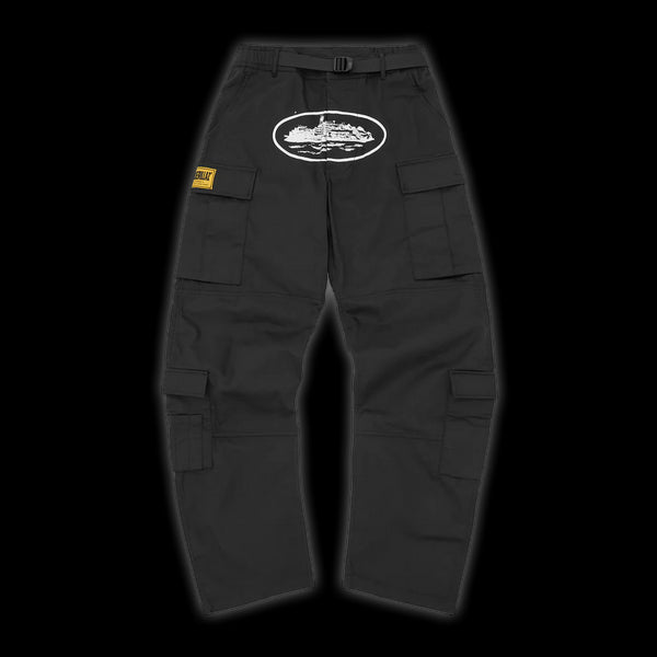 Corteiz Cargo Pants Black