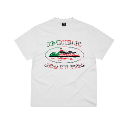 Corteiz x Denim Tears Alcatraz White Tee