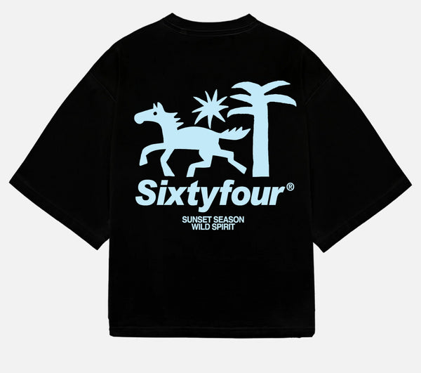 6ixty4our Black Sunset Tee