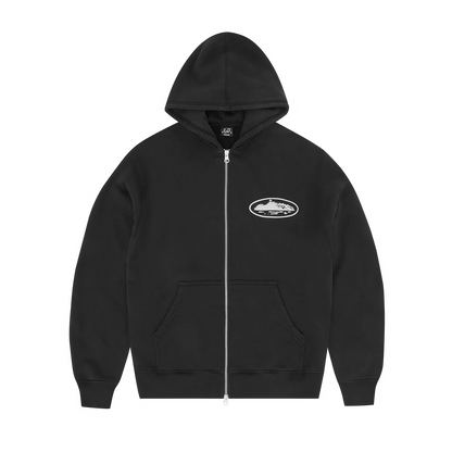 Corteiz OG Island ZIP Hoodie Black