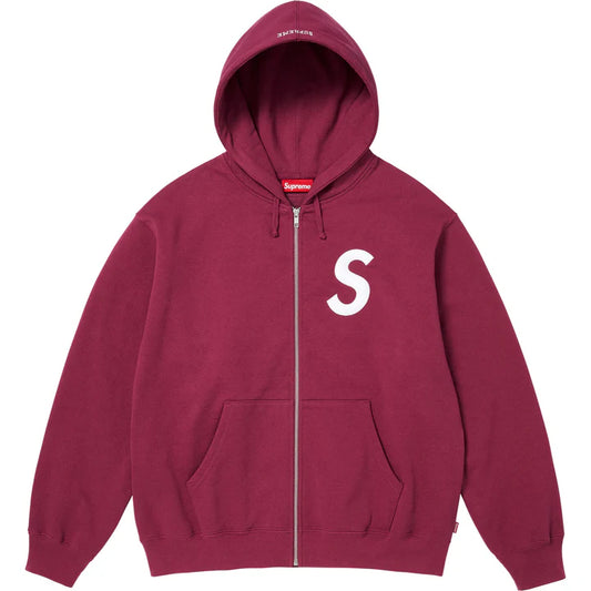 Supreme Bordeaux Zip Hoodie