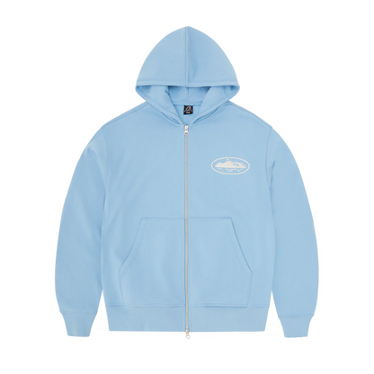 Corteiz OG Island ZIP Hoodie Blue