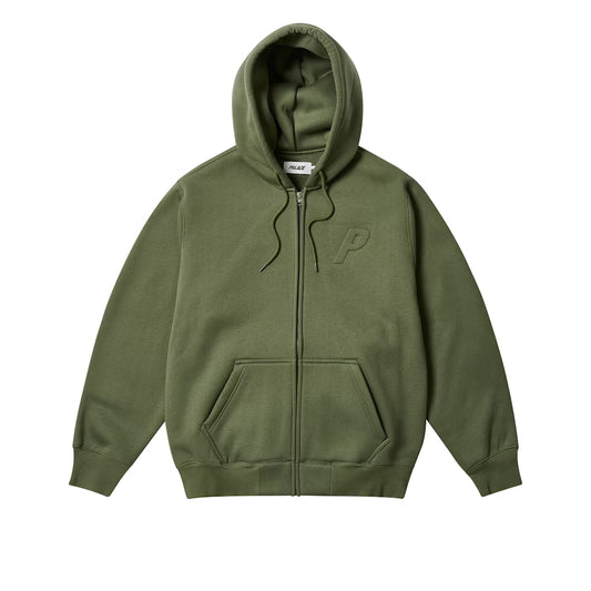 Palace Embossed Zip Olive