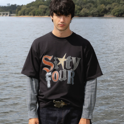 6ixt4our Sixty Star Langarmshirt Schwarz