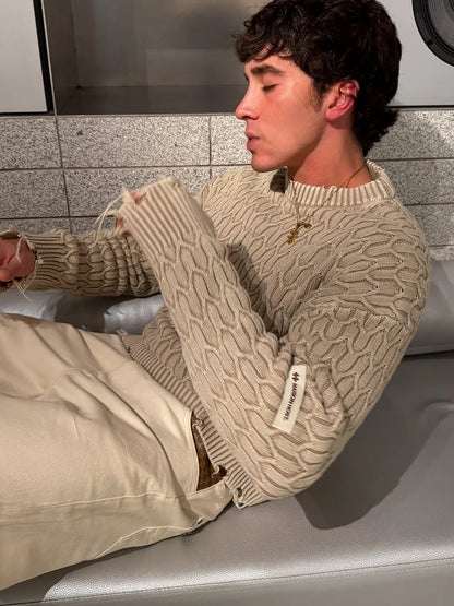 Host Herringbone Beige Knit