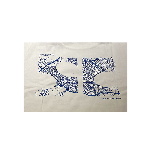 Saturday City Map Tee White