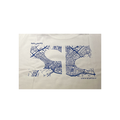 Saturday City Map Tee White