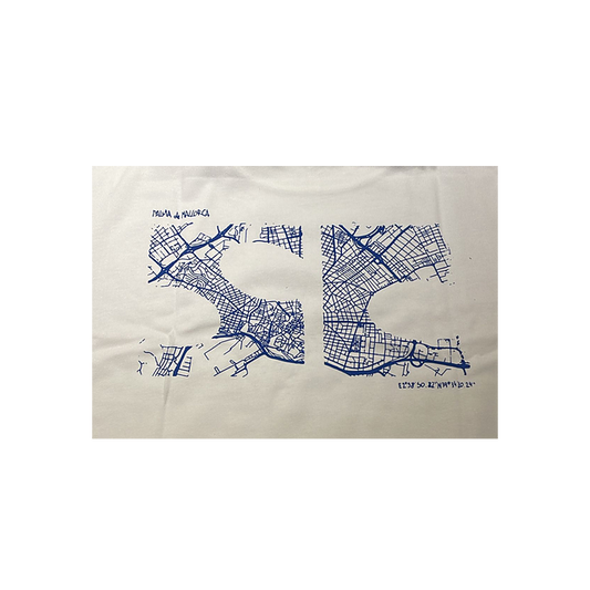 Saturday City Map Tee White