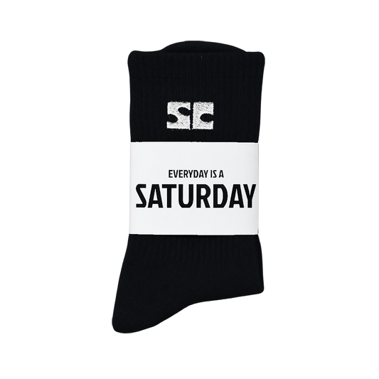 Saturday Logo Socks Black