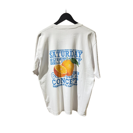 Saturday Soller Oranges Tee White
