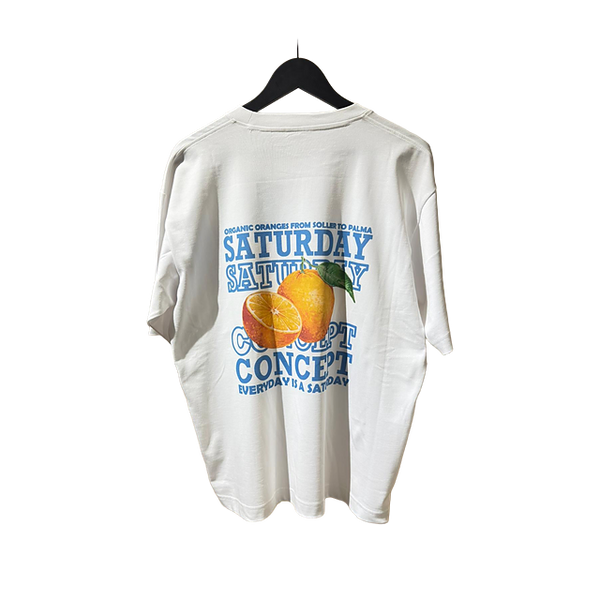 Saturday Soller Oranges Tee White