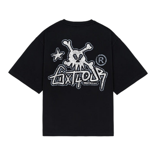 6ixt4our Skull Tag Tee