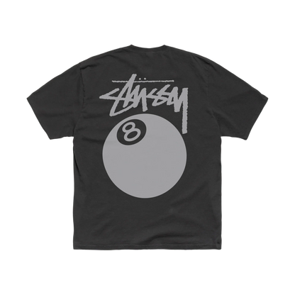 Stussy 8 Ball Black Tee - black, grey | Saturday Concept