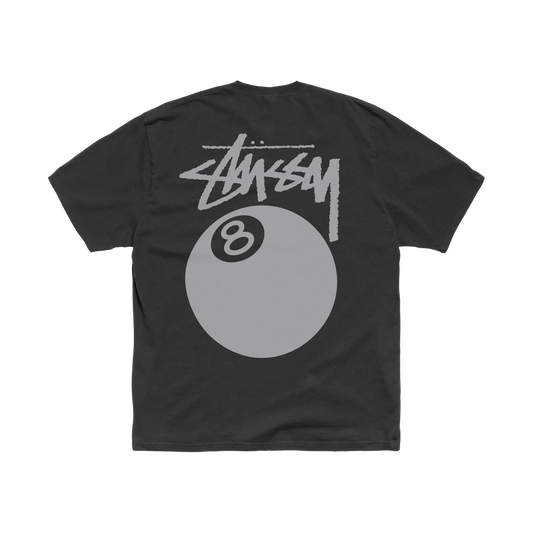 Stussy 8 Ball Black Tee - black, grey | Saturday Concept