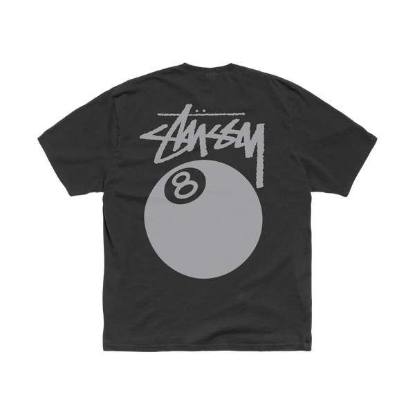 Stussy 8 Ball Black Tee - black, grey | Saturday Concept