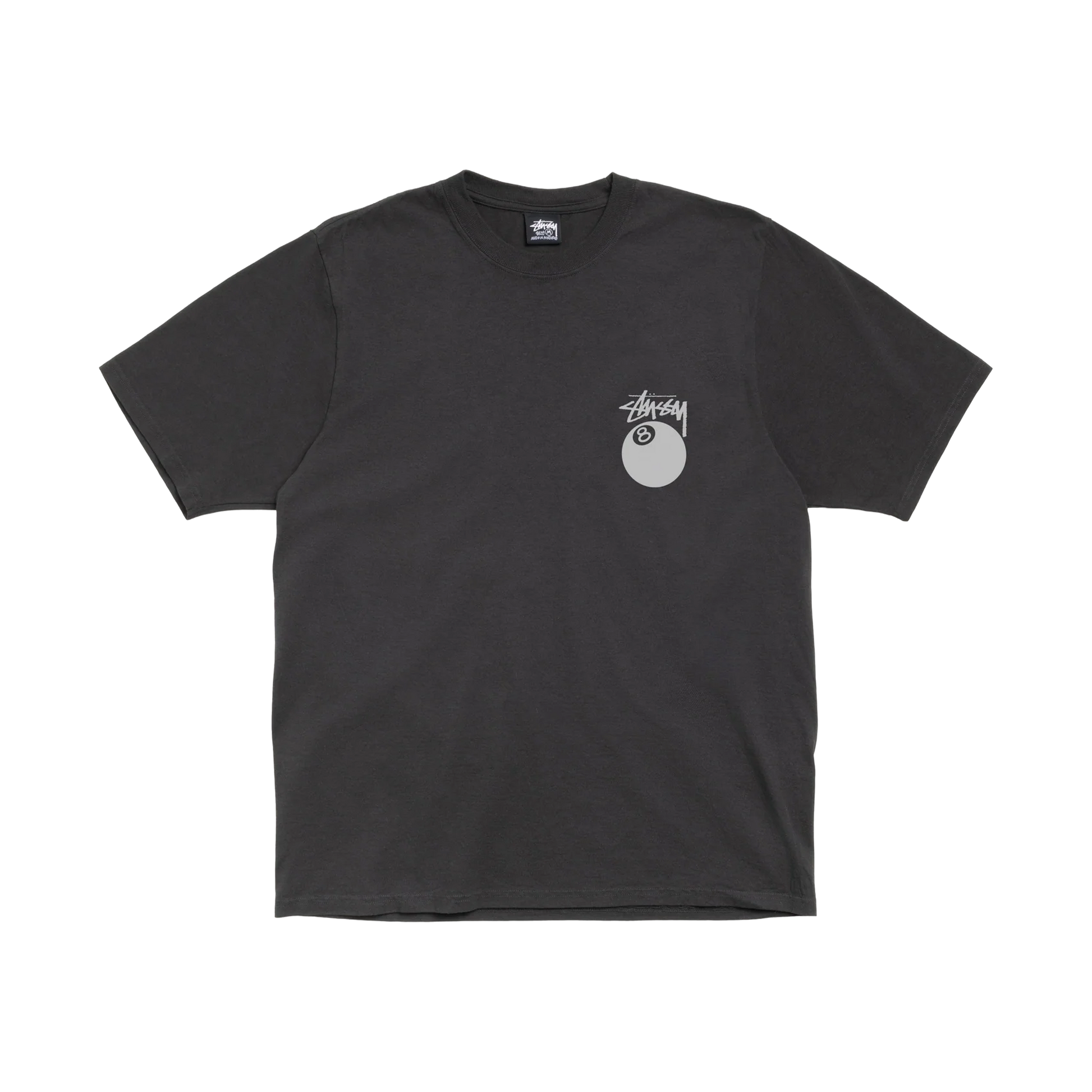 Stussy 8 Ball Black Tee - black, grey | Saturday Concept