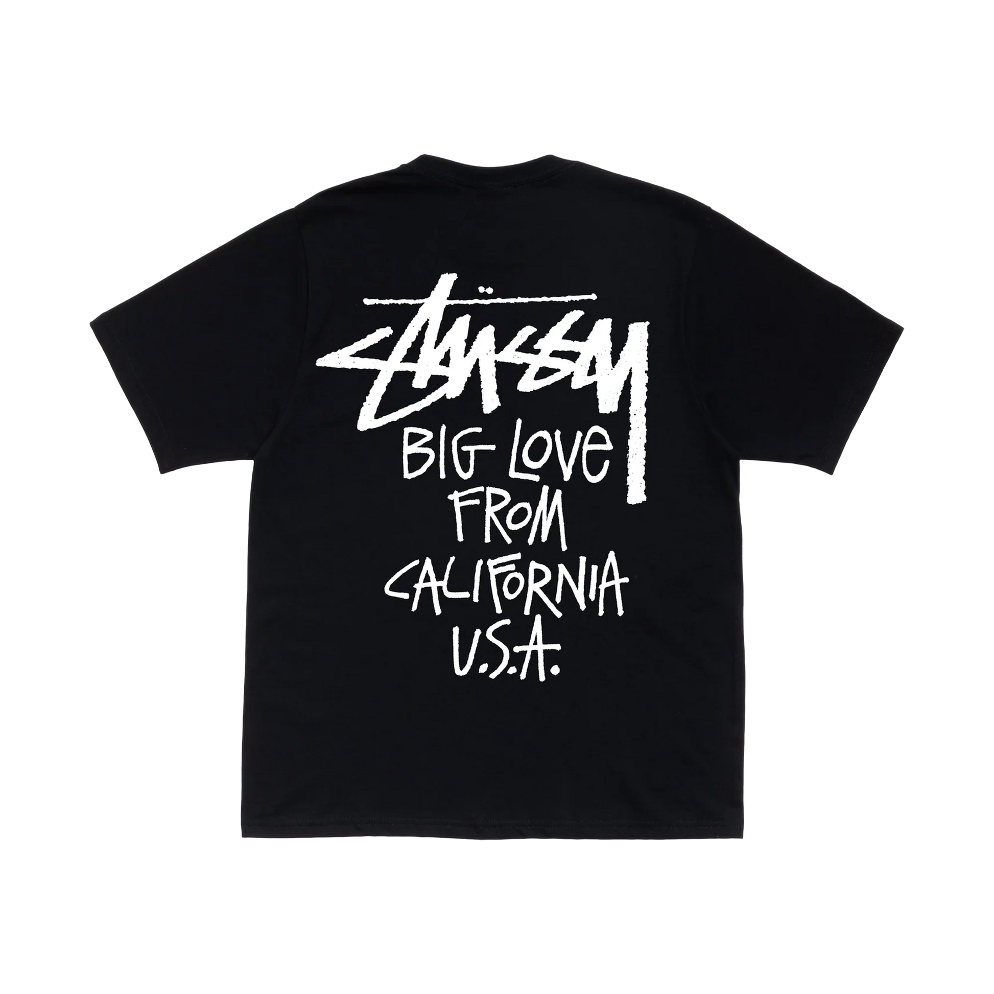 Stussy Big Love Black Tee - black, white | Saturday Concept