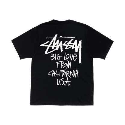 Stussy Big Love Black Tee - black, white | Saturday Concept