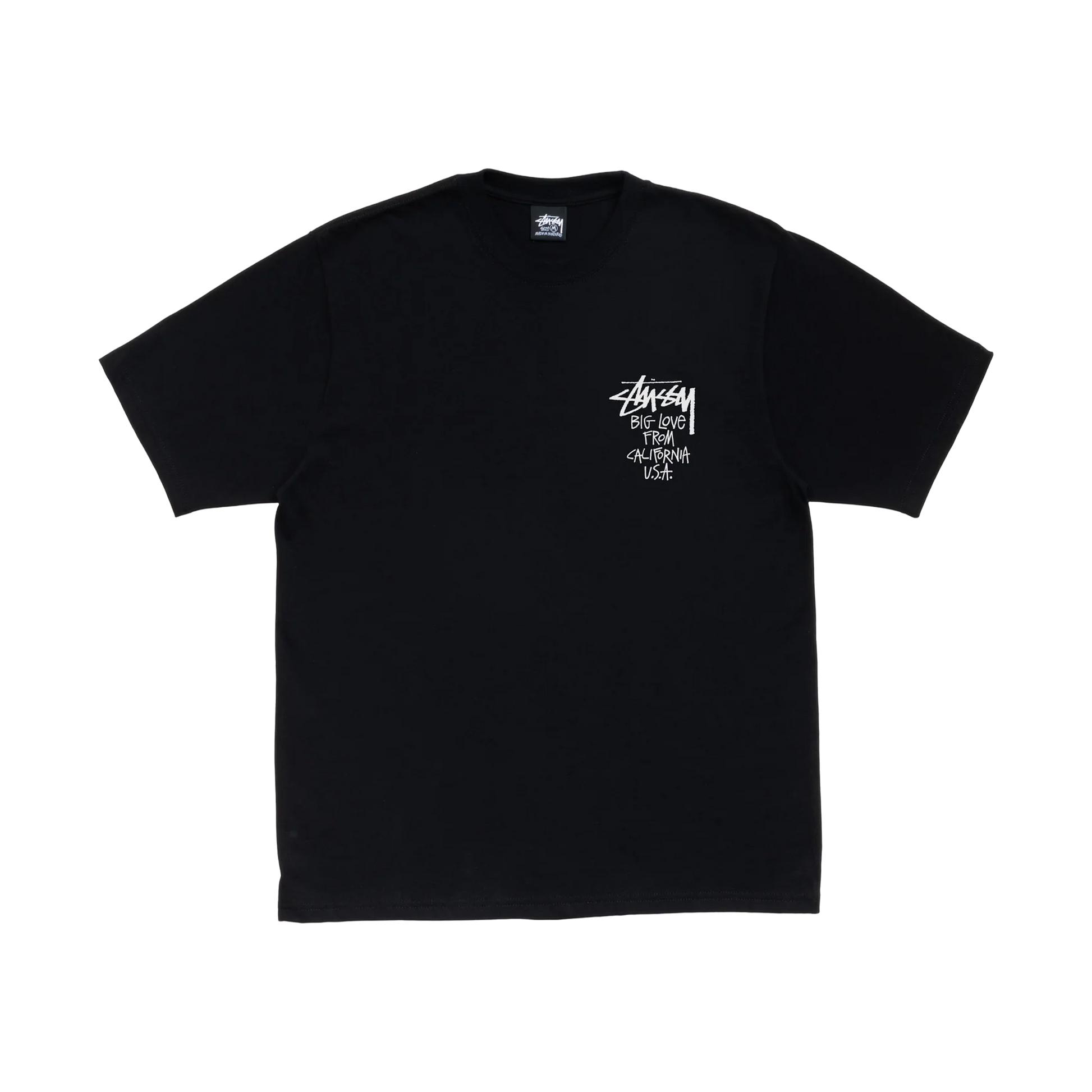 Stussy Big Love Black Tee - black, white | Saturday Concept