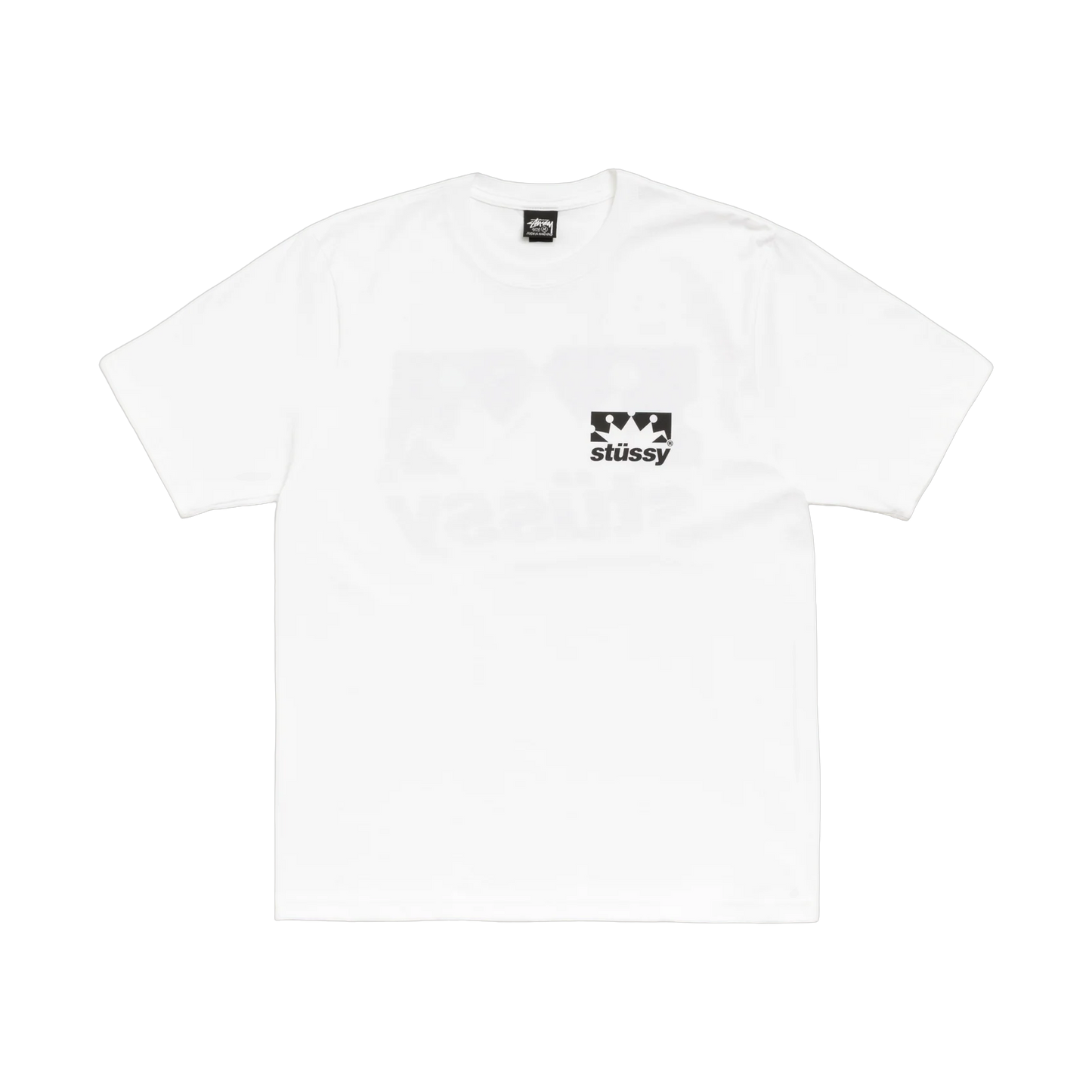 Stussy Box Crown White Tee - black, white | Saturday Concept