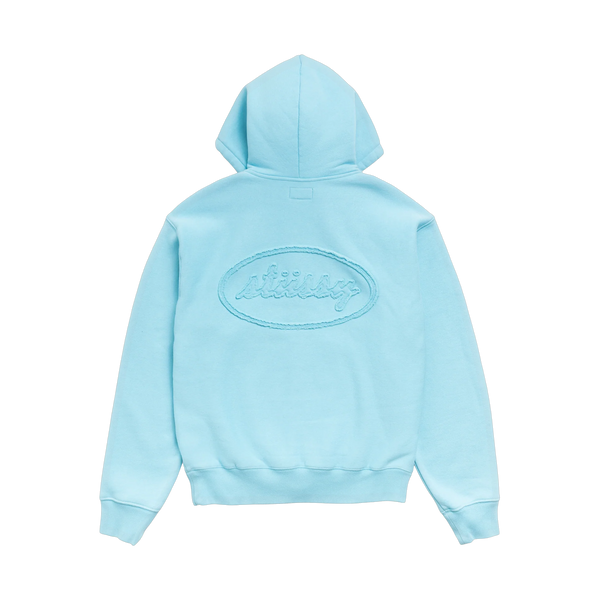 Stussy Cursive Zip Hoodie Baby Blue - blue | Saturday Concept