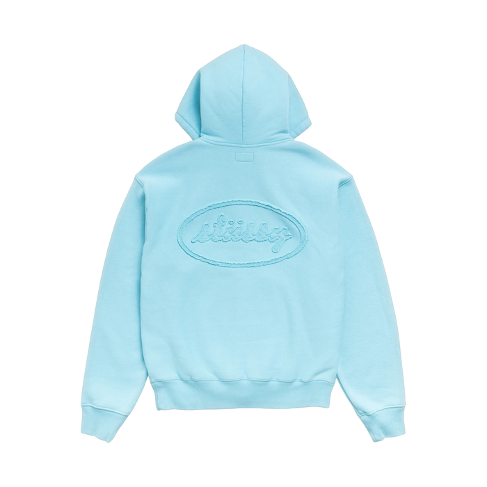 Stussy Cursive Zip Hoodie Baby Blue - blue | Saturday Concept
