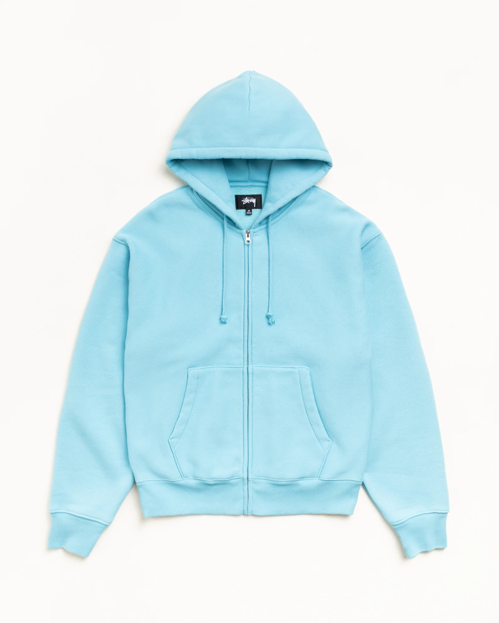 Stussy Cursive Zip Hoodie Baby Blue - blue | Saturday Concept