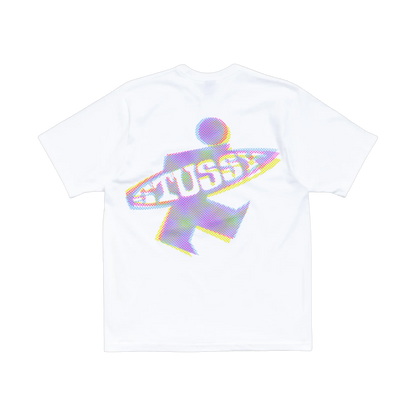 Stussy Dot Surf White Tee - white, pink | Saturday Concept